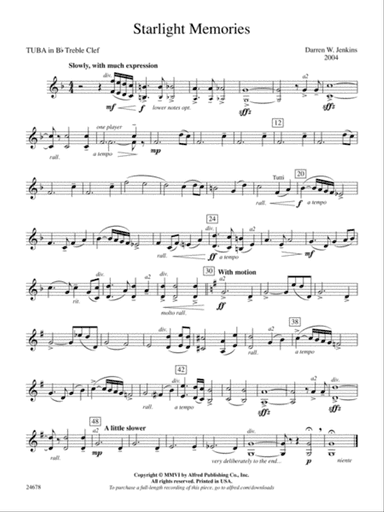 Starlight Memories: (wp) B-flat Tuba T.C.