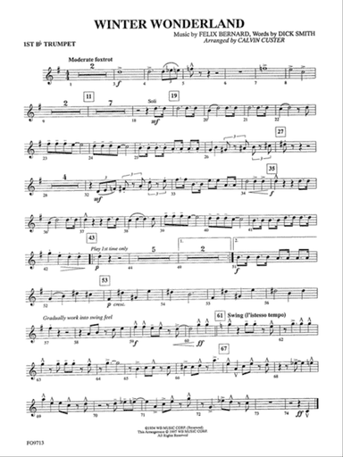 Winter Wonderland: 1st B-flat Trumpet