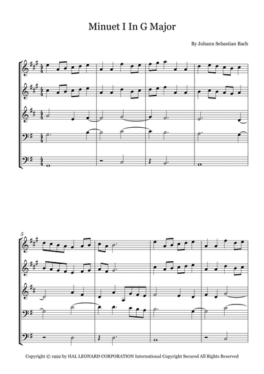 Minuet I In G Major