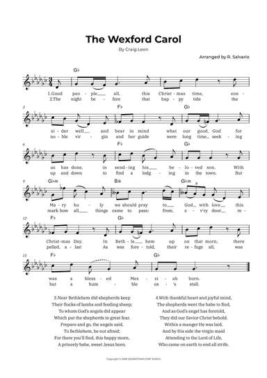 The Wexford Carol (Key of G-Flat Major)