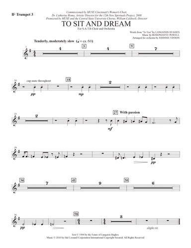 To Sit And Dream - Bb Trumpet 3