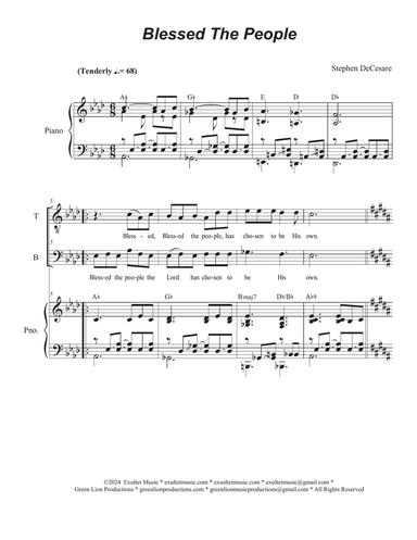Blessed The People (Duet for Tenor and Bass solo)