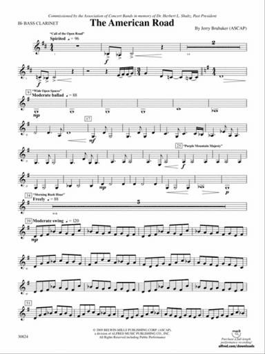 The American Road: B-flat Bass Clarinet