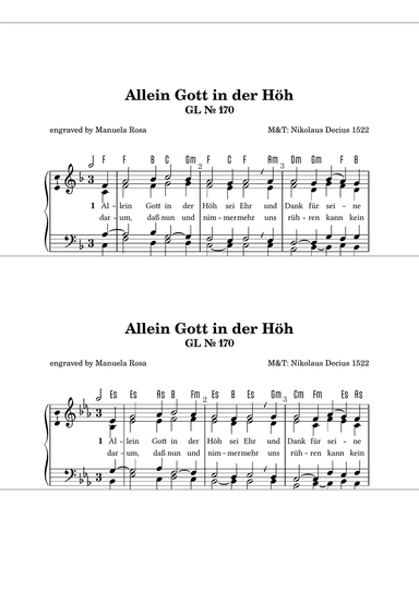 Allein Gott in der Höh (Gotteslob 170)