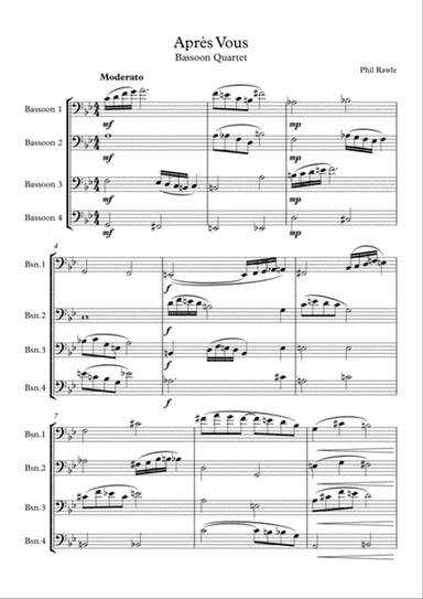 Apres Vous - Bassoon Quartet