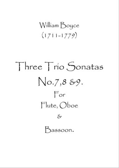 Three Trio Sonatas No.7,8 & 9