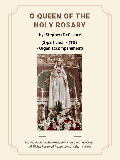 O Queen Of The Holy Rosary (2-part choir (TB) - Organ accompaniment)
