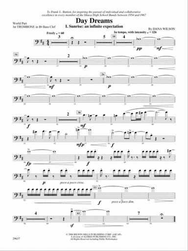 Day Dreams: (wp) 1st B-flat Trombone B.C.