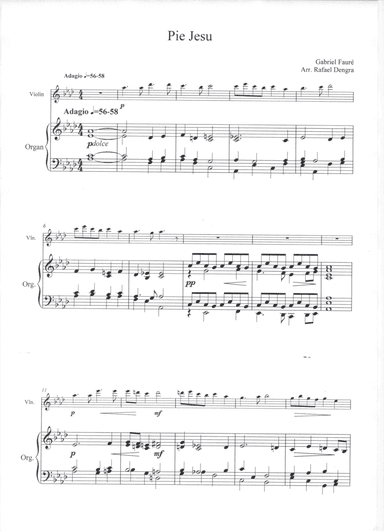 Pie Jesu - Violin & Organ