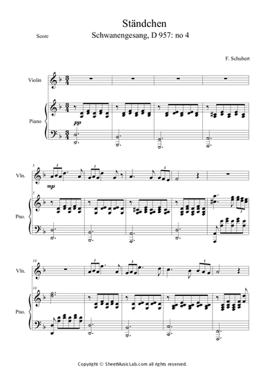 Standchen (Schwanengesang, D 957: No. 4)