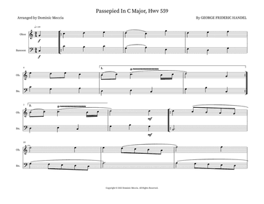 Passepied In C Major, Hwv 559