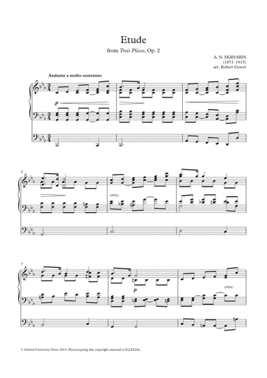 Etude from Trois Pièces