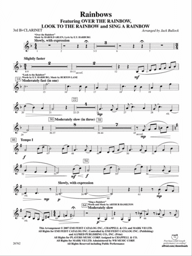 Rainbows: 3rd B-flat Clarinet
