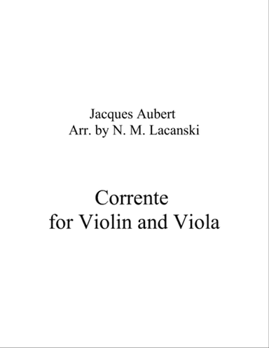 Corrente for Violin and Viola
