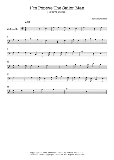 I'm Popeye The Sailor Man
