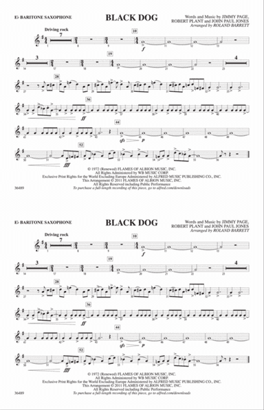 Black Dog: E-flat Baritone Saxophone