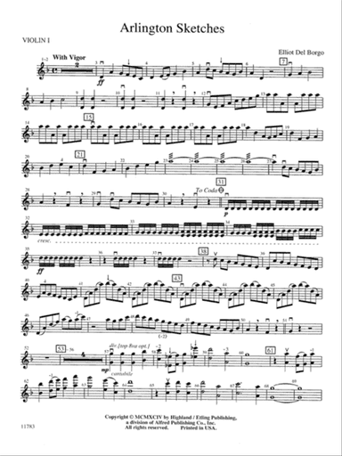 Arlington Sketches: 1st Violin