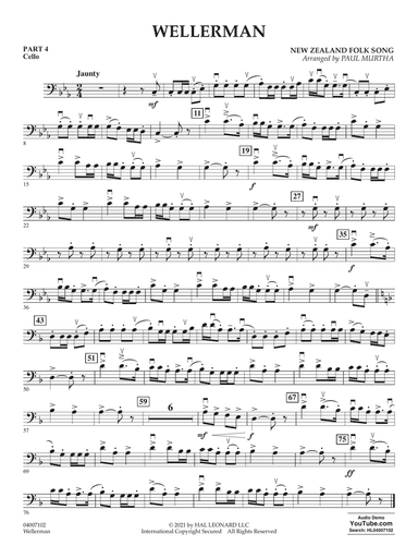 Wellerman (arr. Paul Murtha) - Pt.4 - Cello