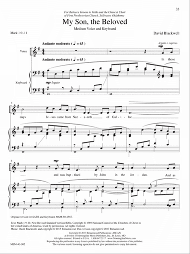 My Son, the Beloved from Seasons and Celebrations (Winter) (Downloadable)