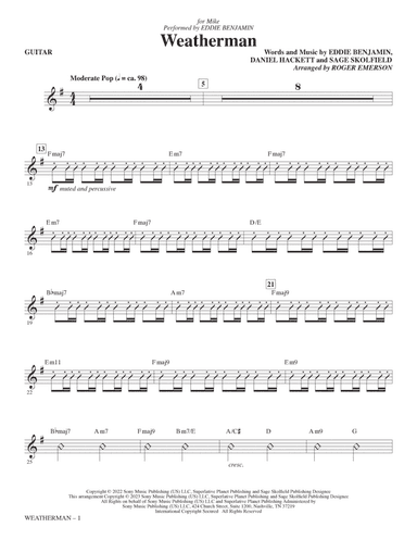 Weatherman (arr. Roger Emerson) - Guitar
