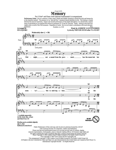 Memory (from Cats) (arr. Ed Lojeski)
