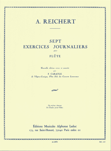 7 Exercices Journaliers Op5 Flute Traversiere