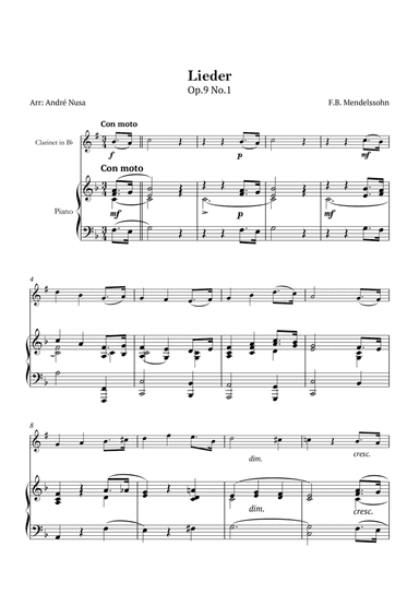 Lieder Op.9 No.1