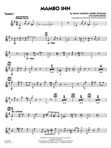 Mambo Inn (arr. Michael Philip Mossman) - Trumpet 1