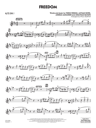 Freedom (arr. Paul Murtha) - Alto Sax 1