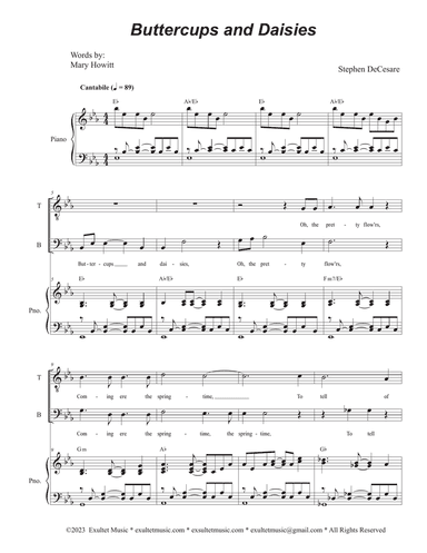 Buttercups And Daisies (Duet for Tenor and Bass solo)