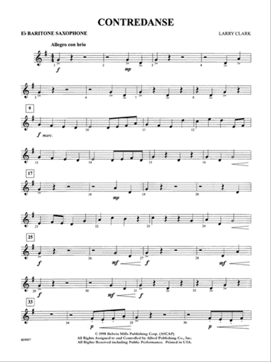 Contredanse: E-flat Baritone Saxophone