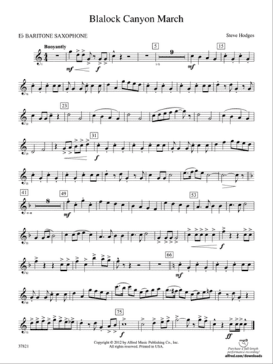 Blalock Canyon March: E-flat Baritone Saxophone