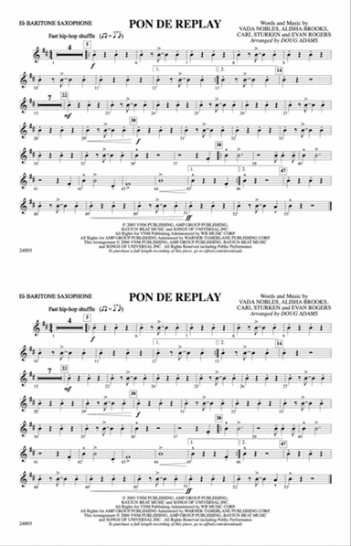 Pon de Replay: E-flat Baritone Saxophone