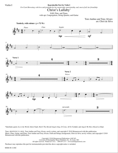 Christ's Lullaby (Downloadable String Parts)