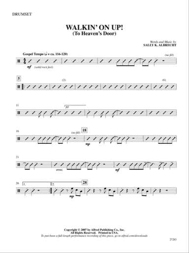 Walkin' On Up (To Heaven's Door): Drums