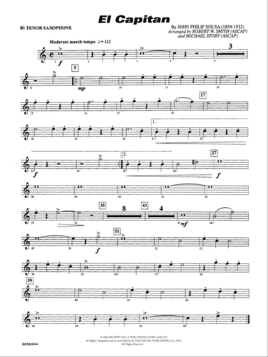 El Capitan: B-flat Tenor Saxophone