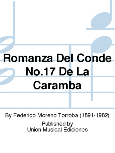 Romanza Del Conde No.17 De La Caramba