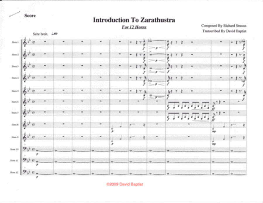 Also Sprach Zarathustra (Introduction)