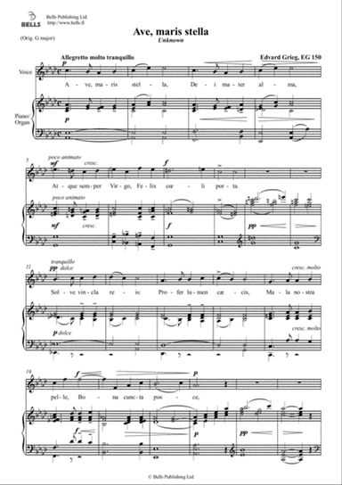 Ave, maris stella, EG 150 (A-flat Major)