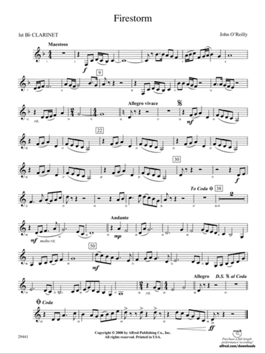 Firestorm: 1st B-flat Clarinet