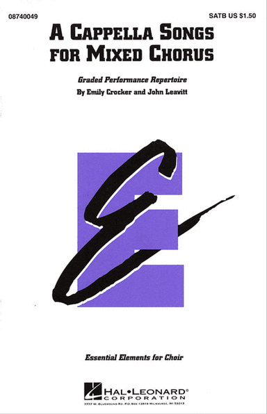 A Cappella Songs for Mixed Chorus