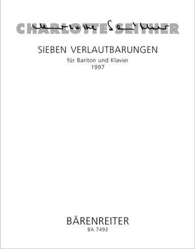 Sieben Verlautbarungen for Baritone and Piano