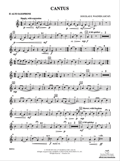 Cantus: E-flat Alto Saxophone