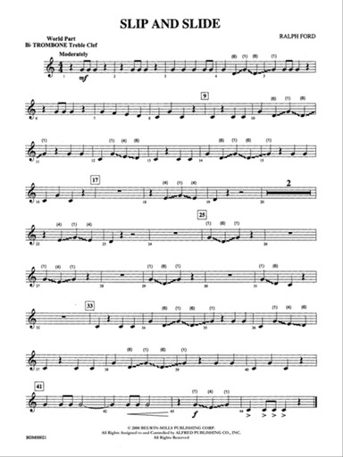 Slip and Slide: (wp) 1st B-flat Trombone T.C.