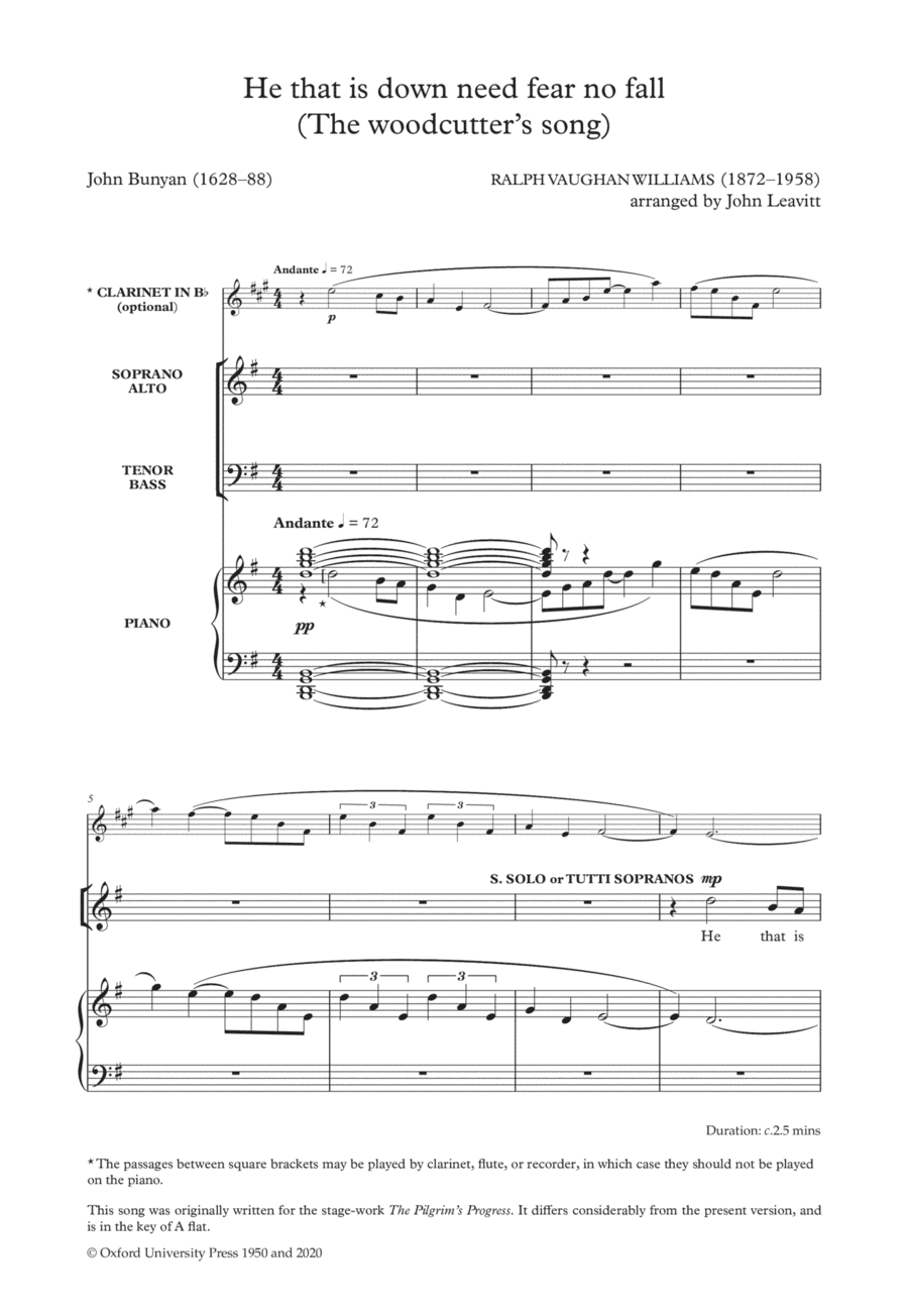 He that is down need fear no fall (The woodcutter's song)