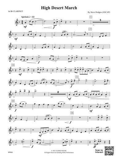 High Desert March: 1st B-flat Clarinet
