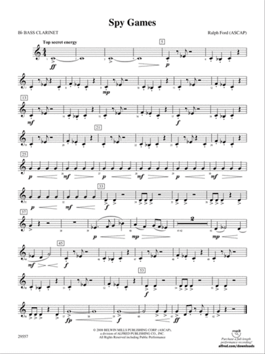 Spy Games: B-flat Bass Clarinet