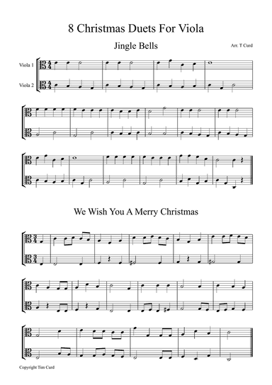 8 Christmas Duets for Viola