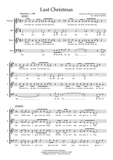 Last Christmas (arr. Alison Crutchley)
