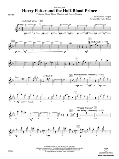 Harry Potter and the Half-Blood Prince, Selections from: Flute